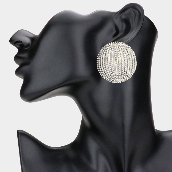 Oversized Bling Stud Earrings