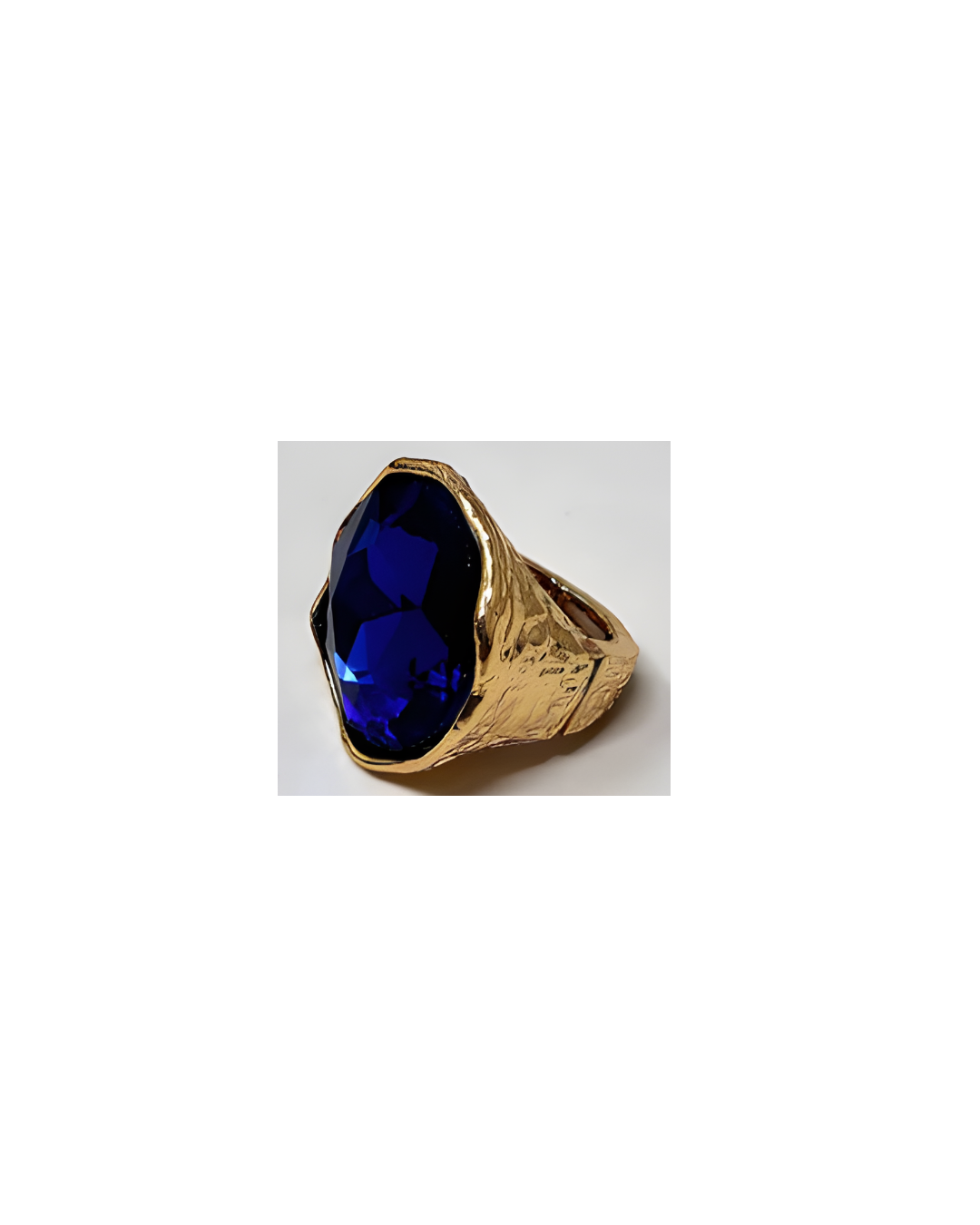 Round Stone Ring - Blue