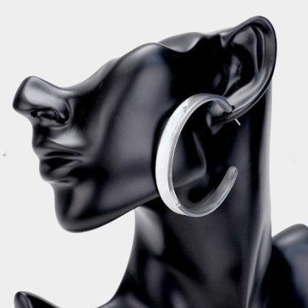 Celluloid Hoop Earrings