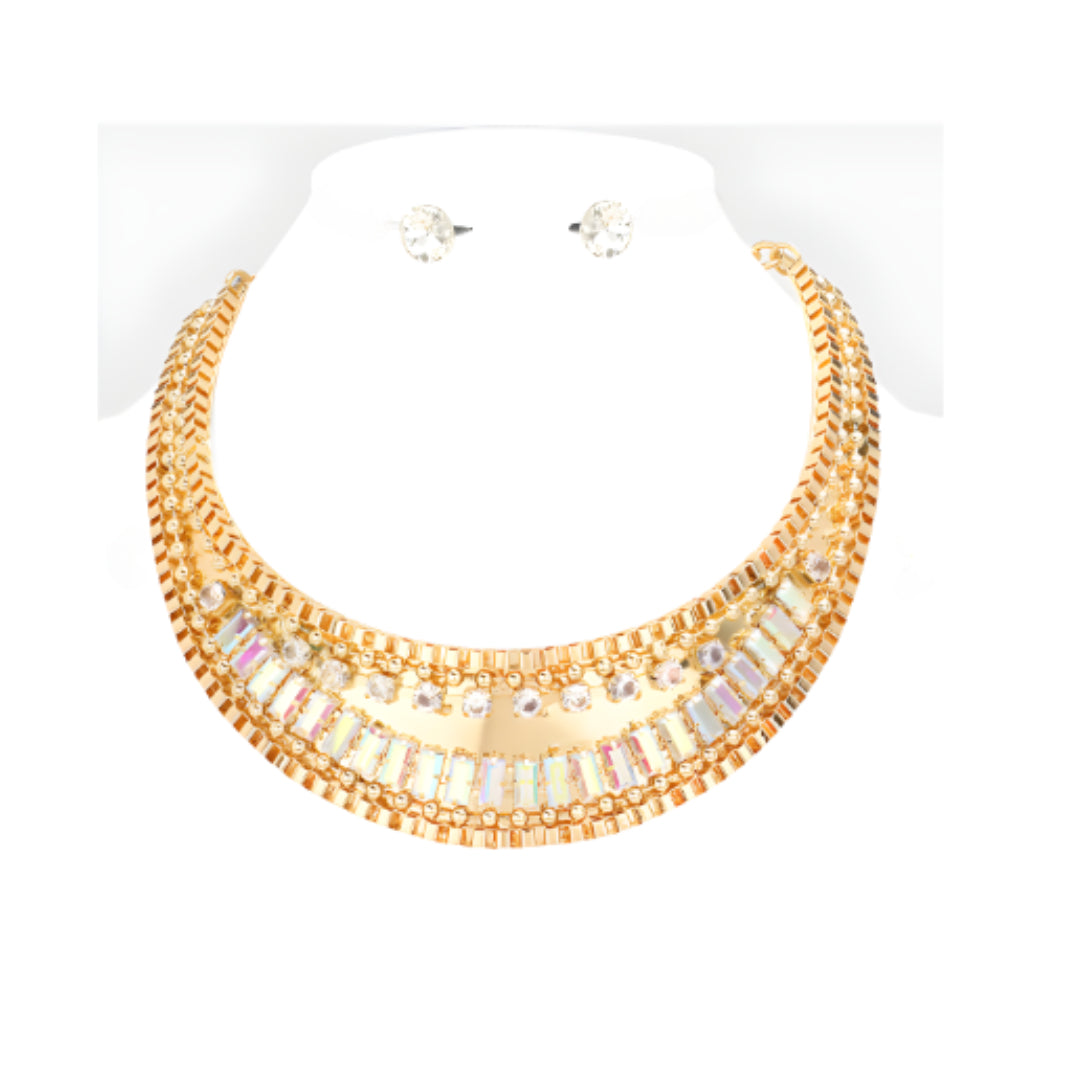 Collar Necklace with Stones