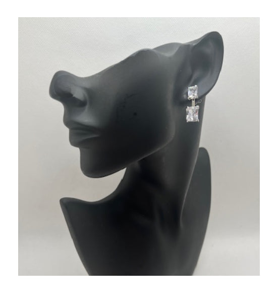 Double Emerald Earrings