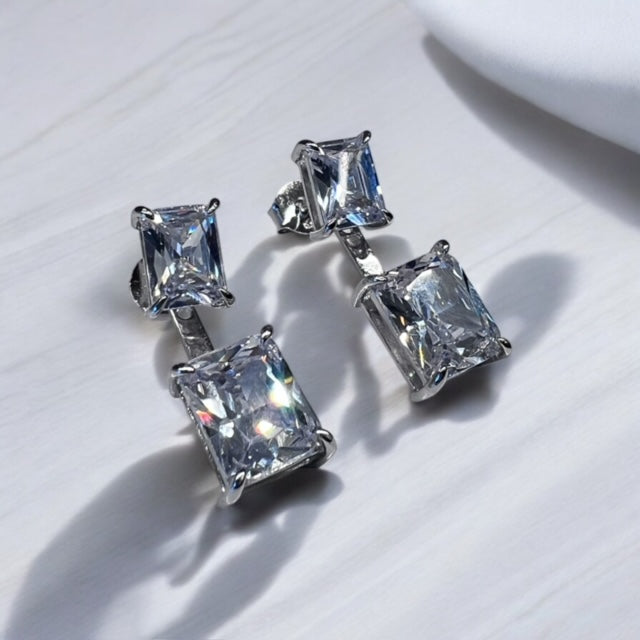 Double Emerald Earrings