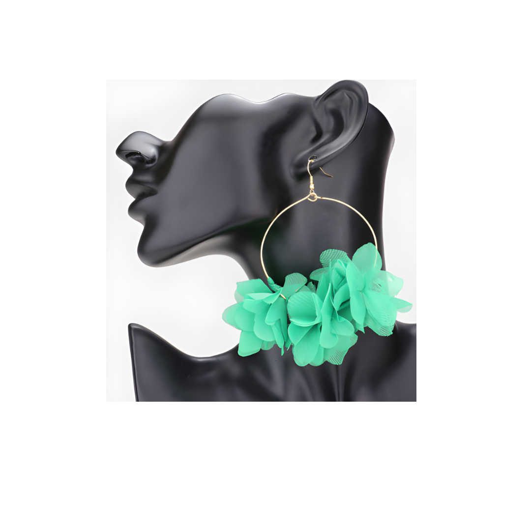 Floral Cluster Hoops