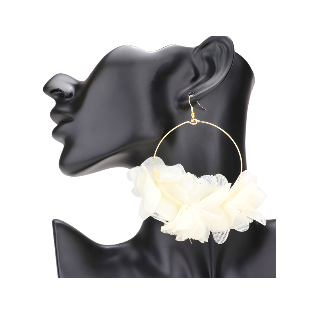 Floral Cluster Hoops