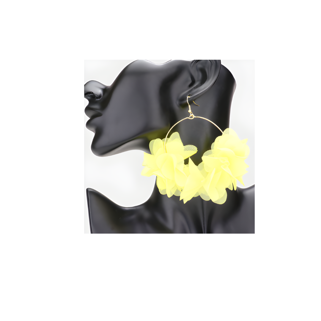 Floral Cluster Hoops