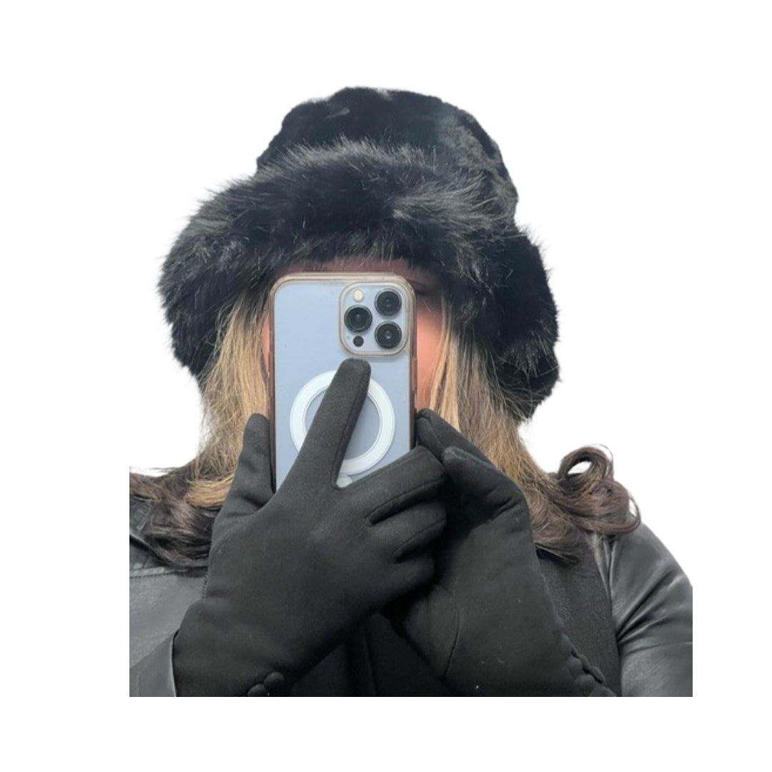 Fuzzy Bucket Hats - Black