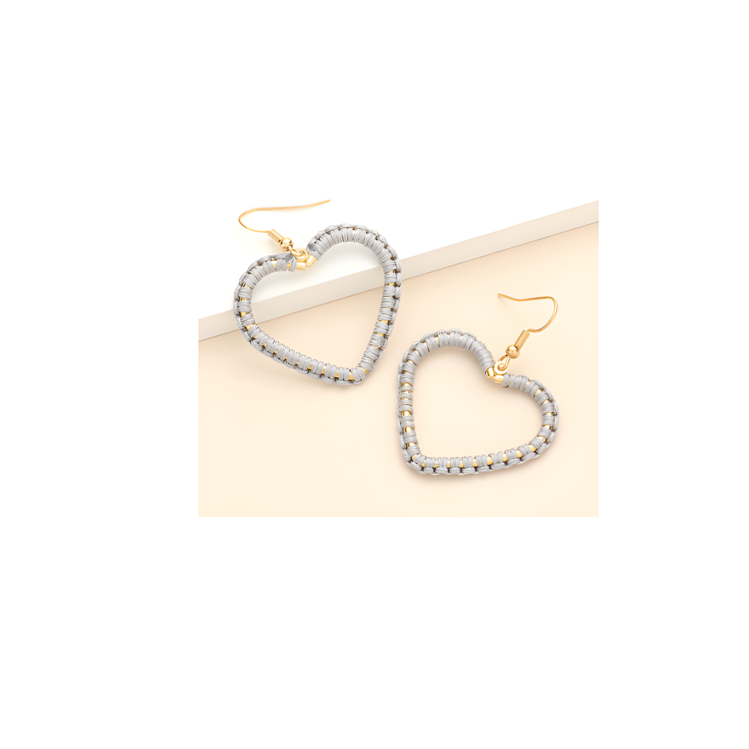 Woven Heart Earrings