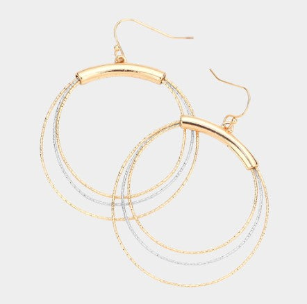 Open Circle Dangle Earrings