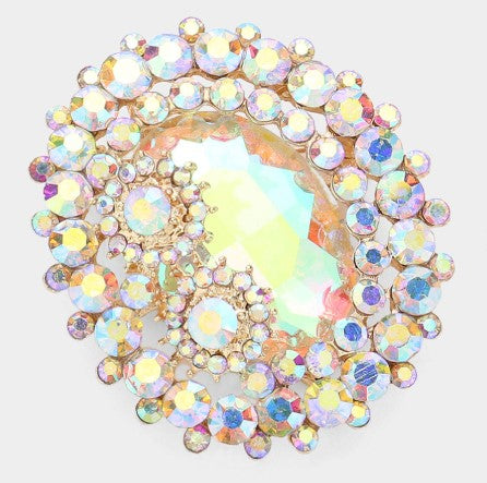 Oval Flower Brooch