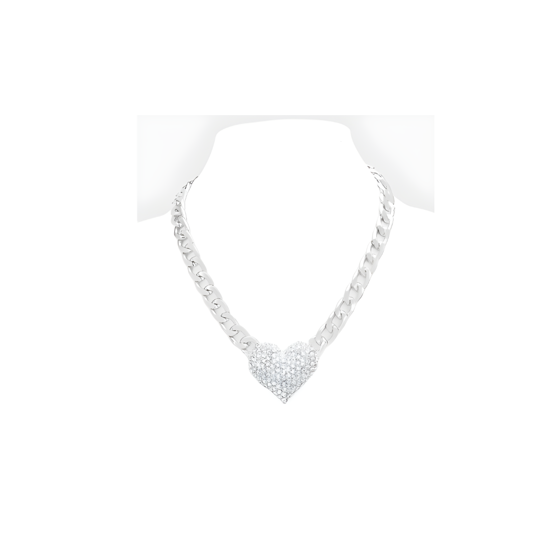 Pave Heart Necklace