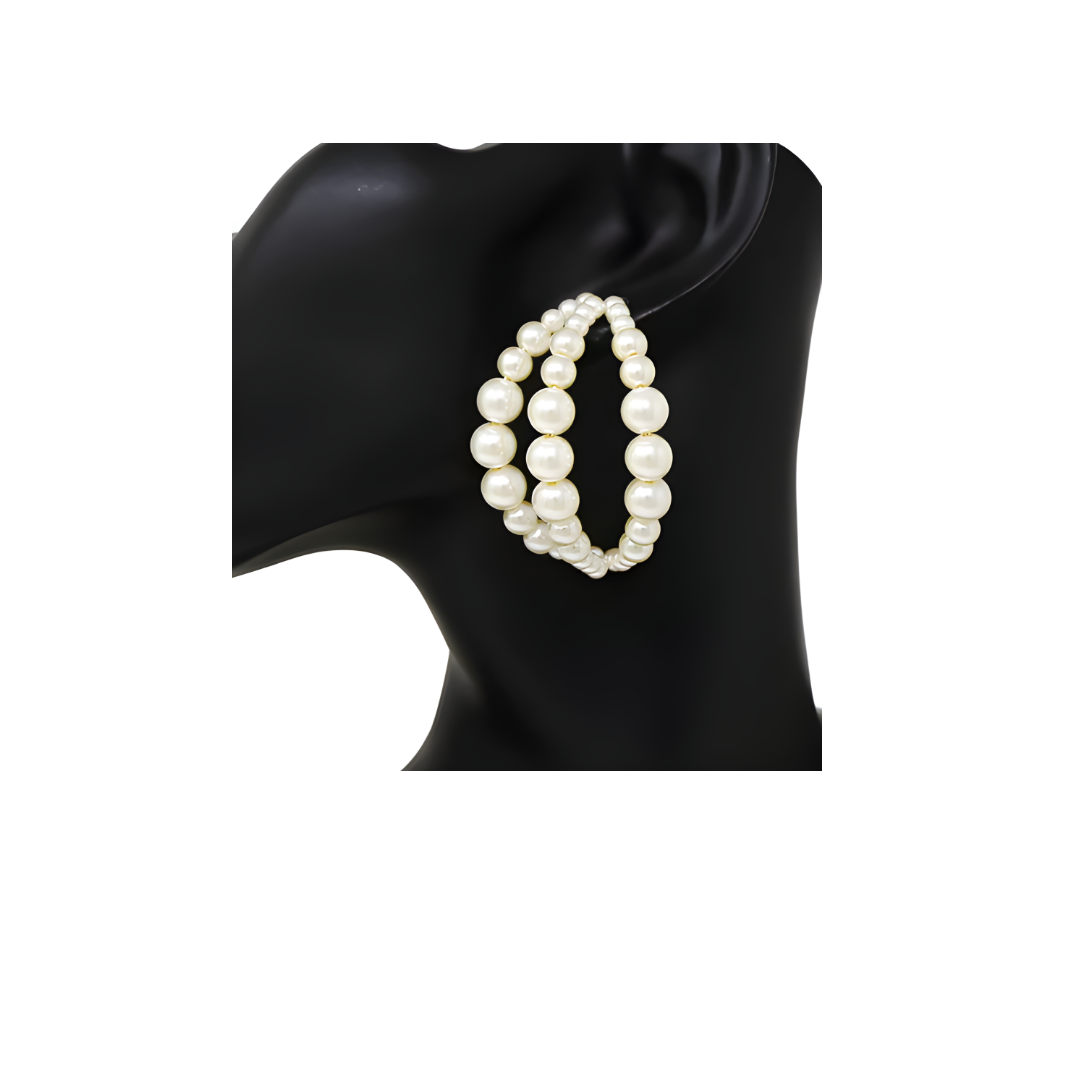 Pearl Triple Half Hoop