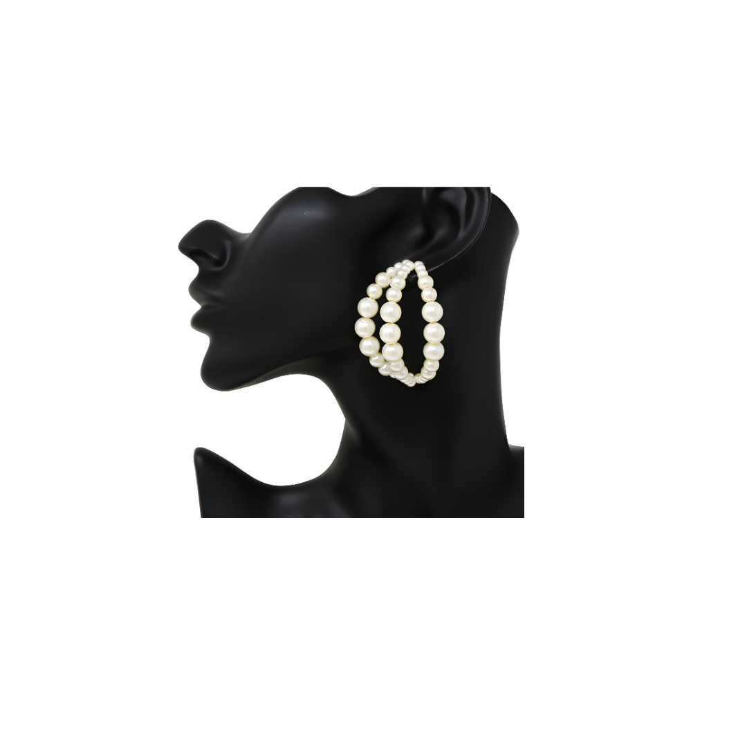 Pearl Triple Half Hoop