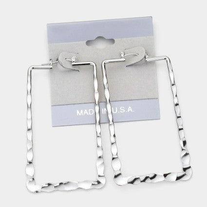 Texture Square Hoops