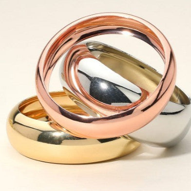 Tri-Color Large Bangles
