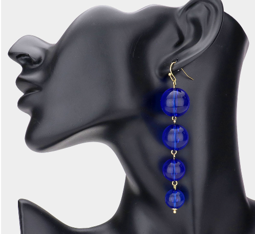 Lucite Ball Dangle Earrings
