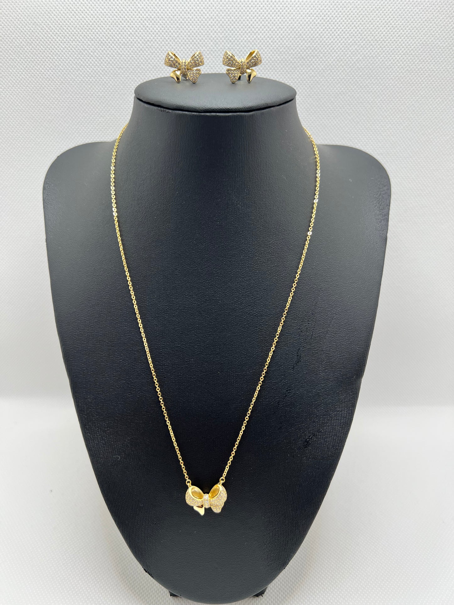 Bow Necklace and Earring Set