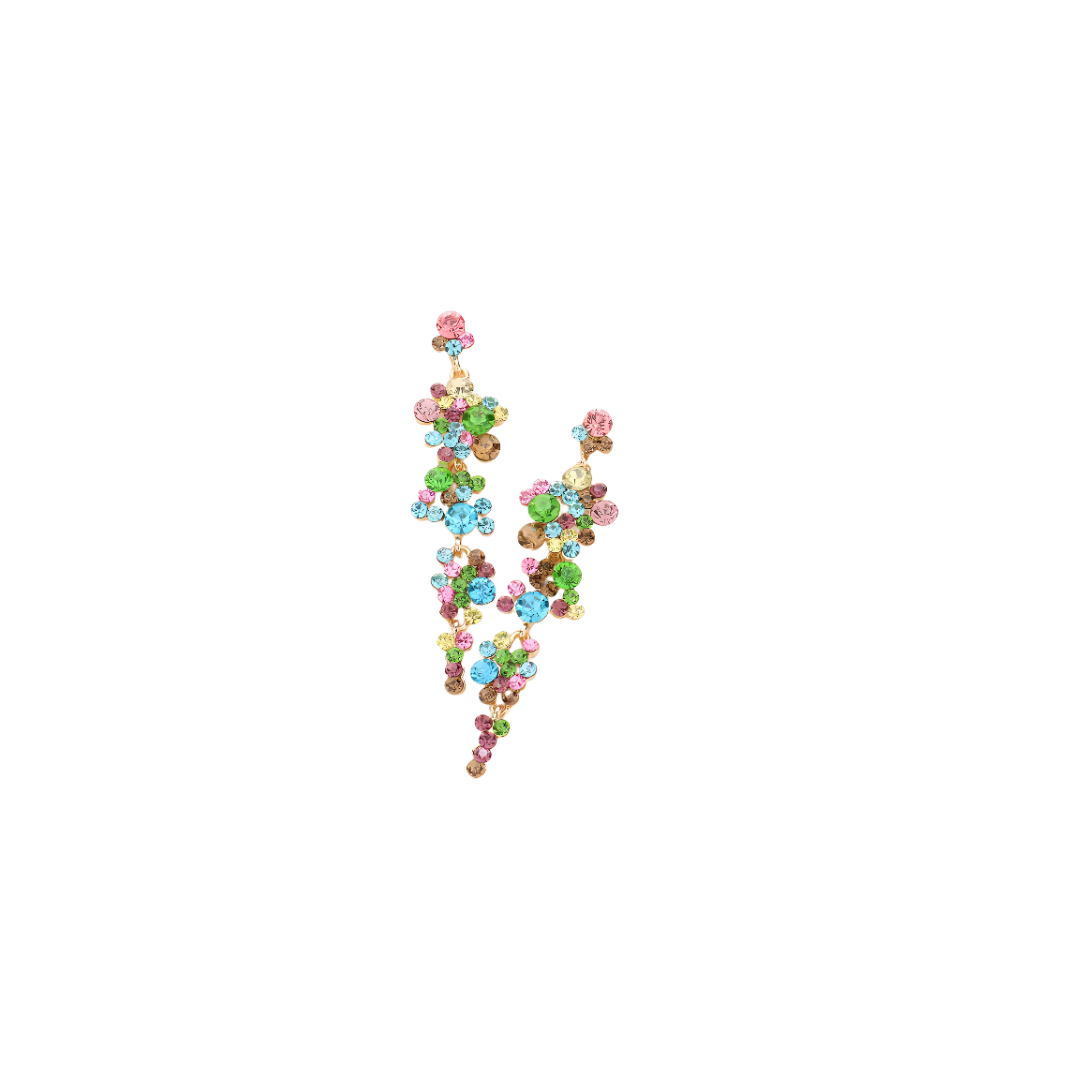 Multi Colored Bubble Stone Earrings