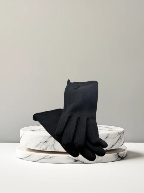 Black Gloves Lined with Touch