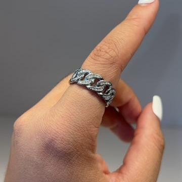 Chain Link Ring - Silver