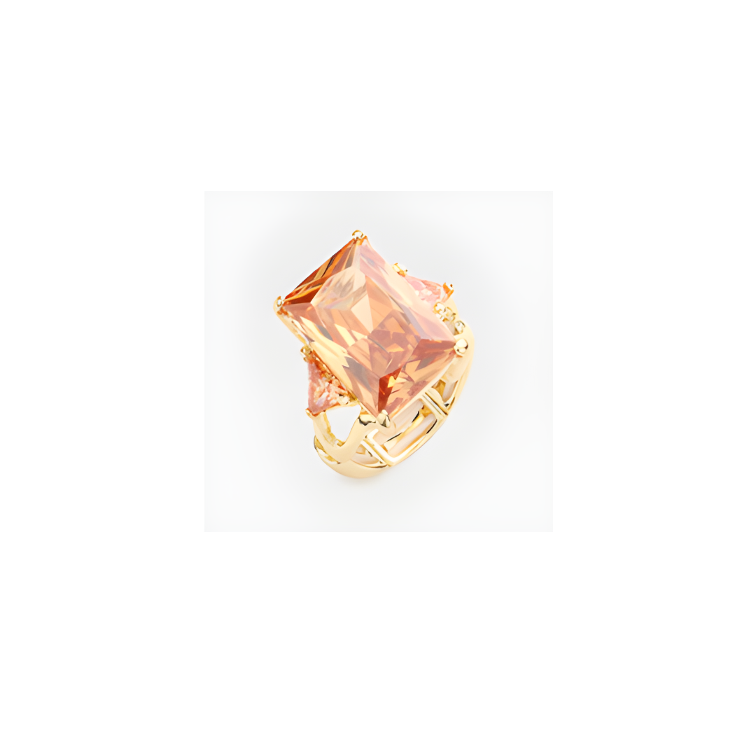 Chamapagne Emerald Ring