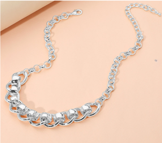 Silver Chunky Chain Link Necklace