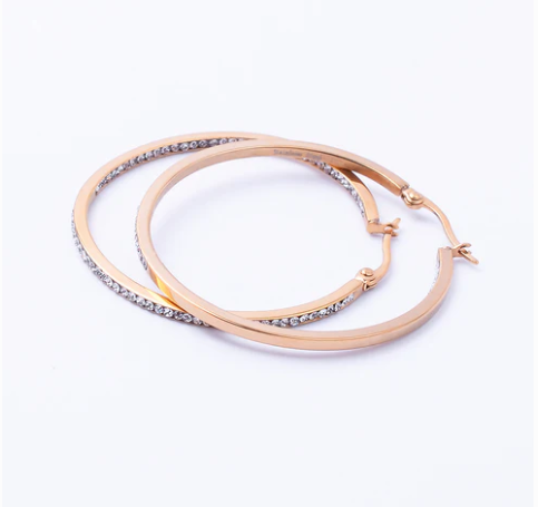 Classic Hoops Crystal Accent
