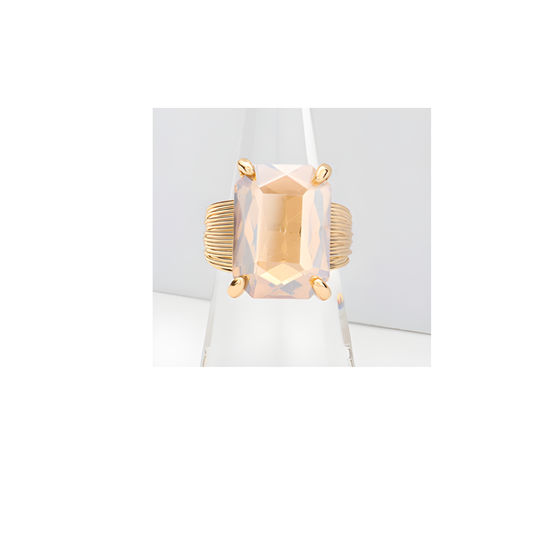 Emerald Stone Cocktail Ring