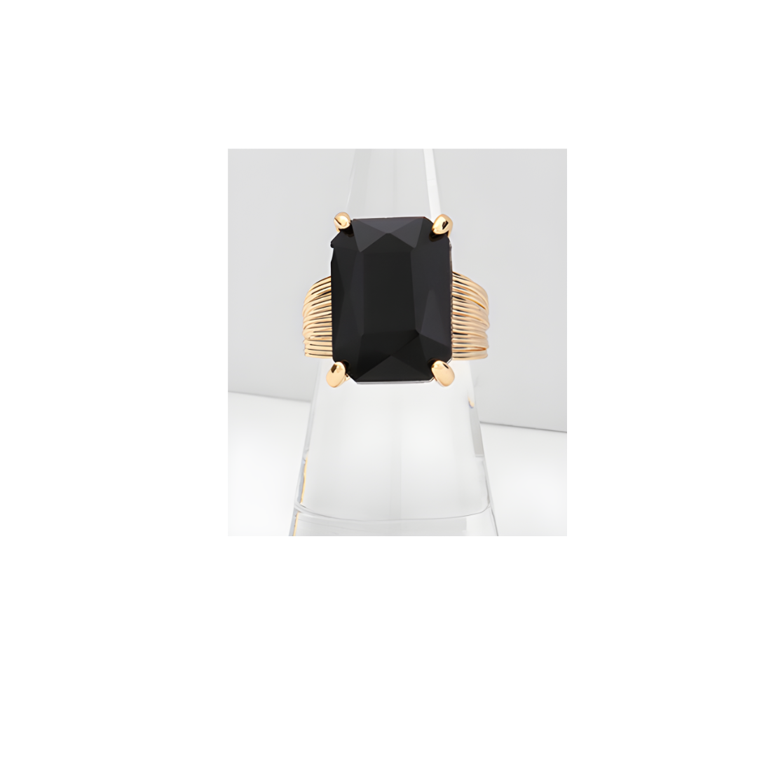 Emerald Stone Cocktail Ring