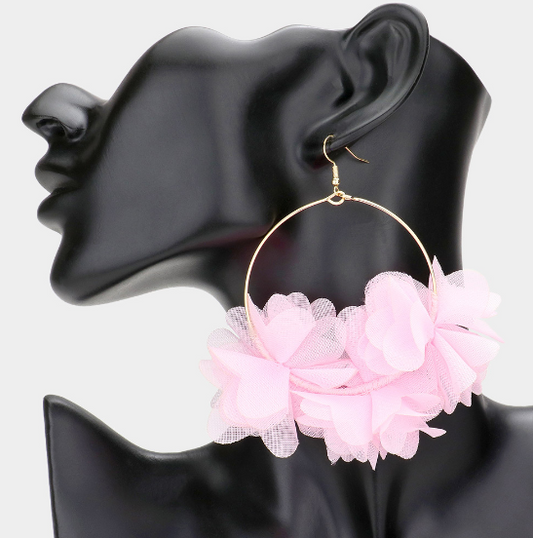 Floral Cluster Hoops
