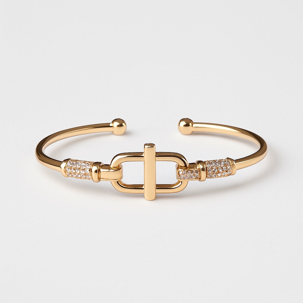 Buckle Cuff Bracelet, Gold-Filled and Lasting Finish