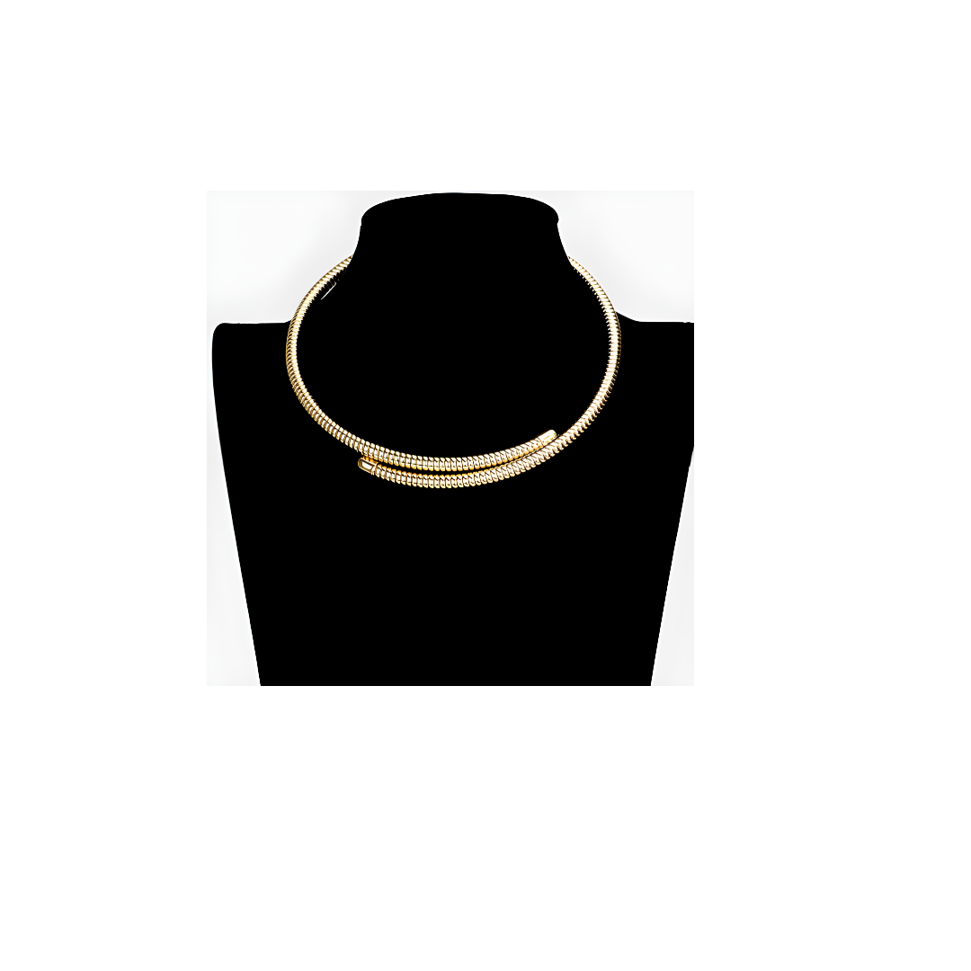 Gold Wrap Choker Necklace