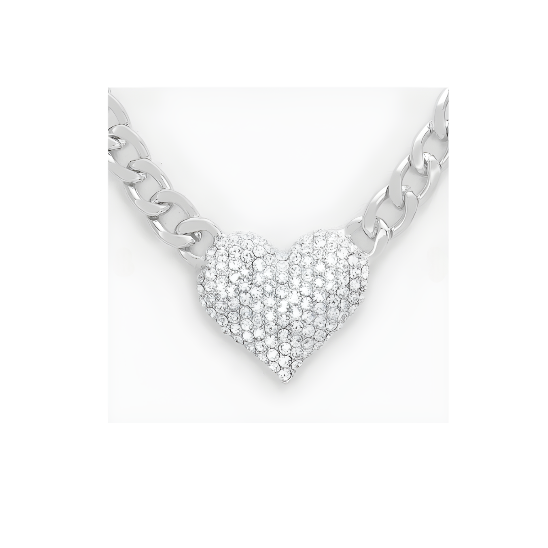Pave Heart Necklace