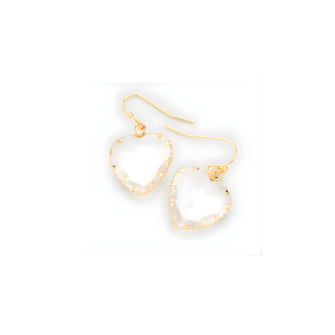 Stone Heart Earrings