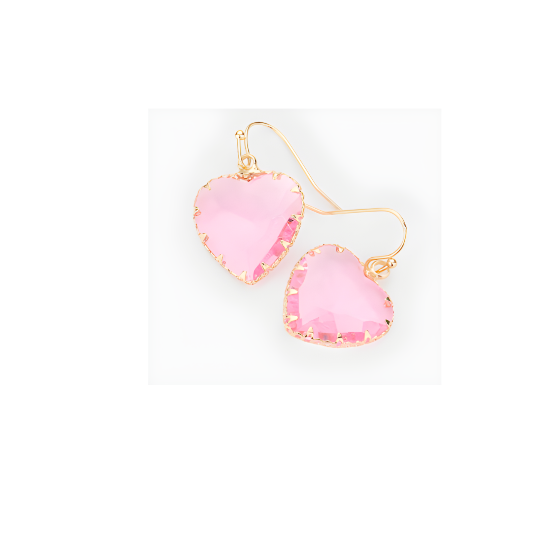 Stone Heart Earrings