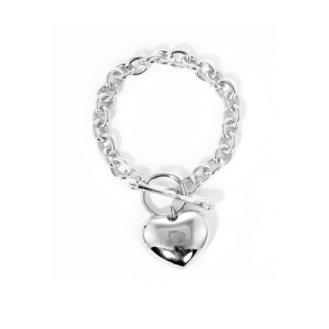 Heart Chain Link Bracelet