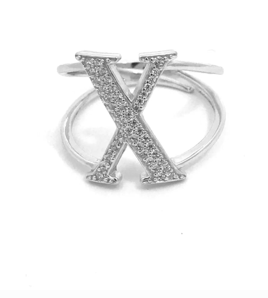 Sterling Silver Initial Ring