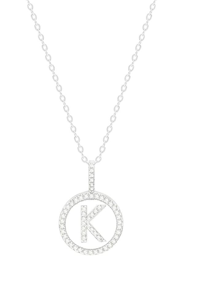 Sterling Silver Initial Pendant Necklace