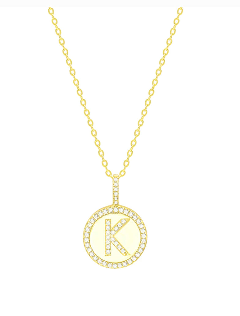 Sterling Silver Initial Pendant Necklace
