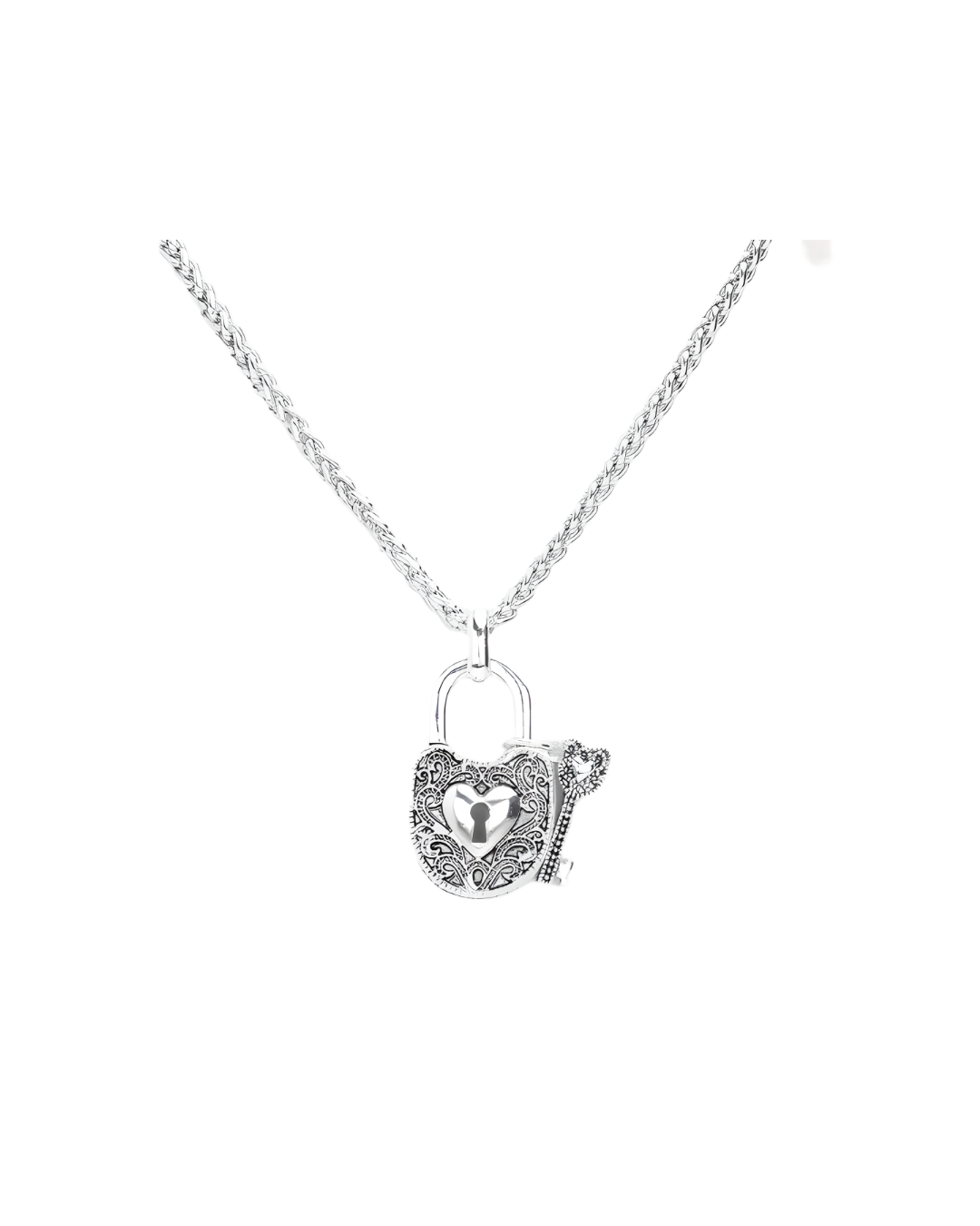 Heart Lock and Key Necklace