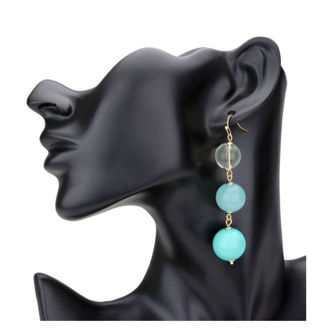 Triple Ball Dangle Earrings