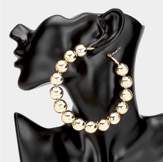Ball Hoops in Gold