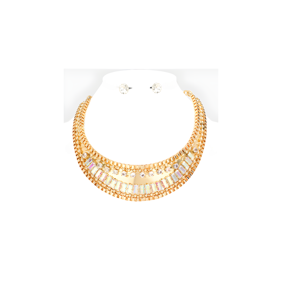 Collar Necklace with Stones