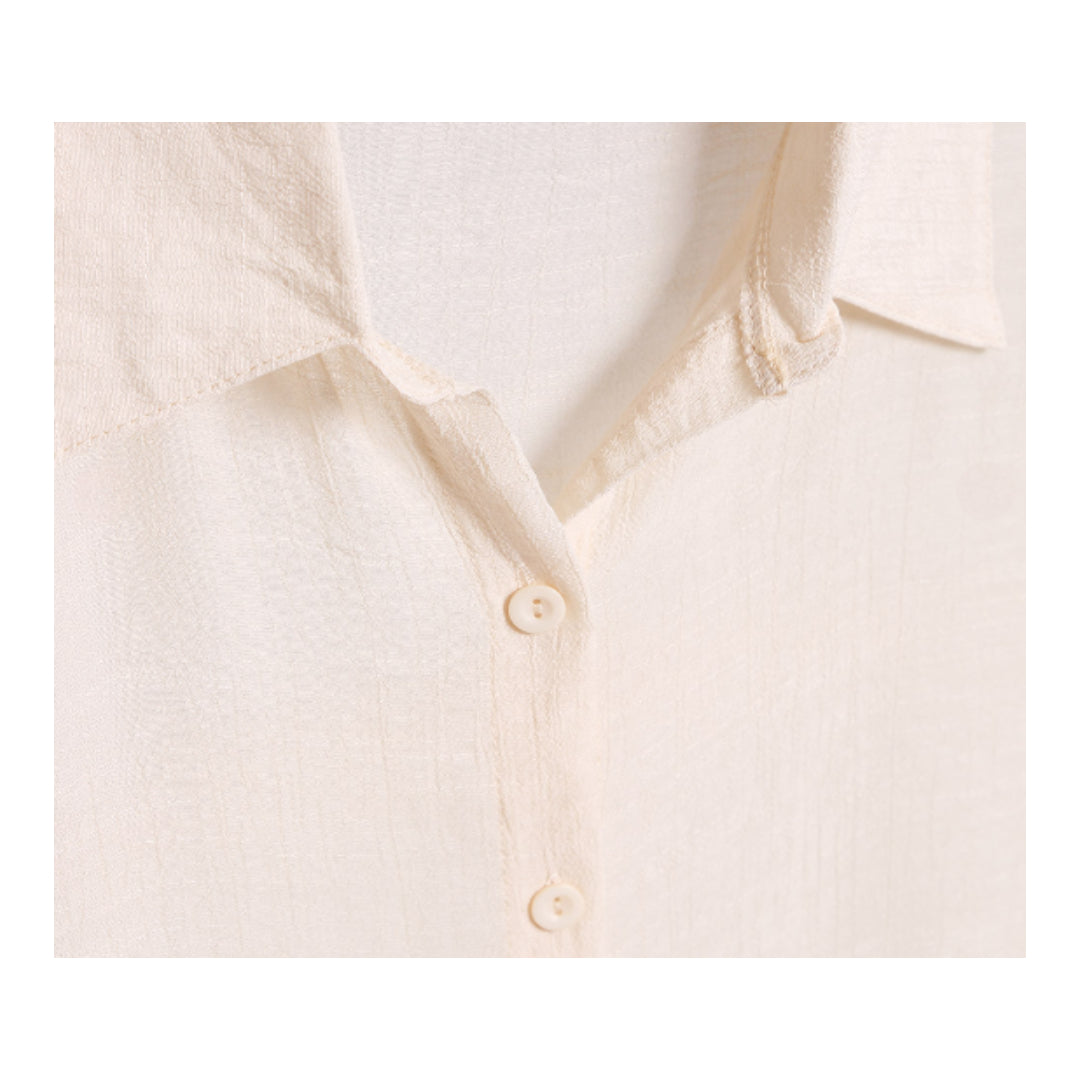Oversized Button Up Shirt - Natural
