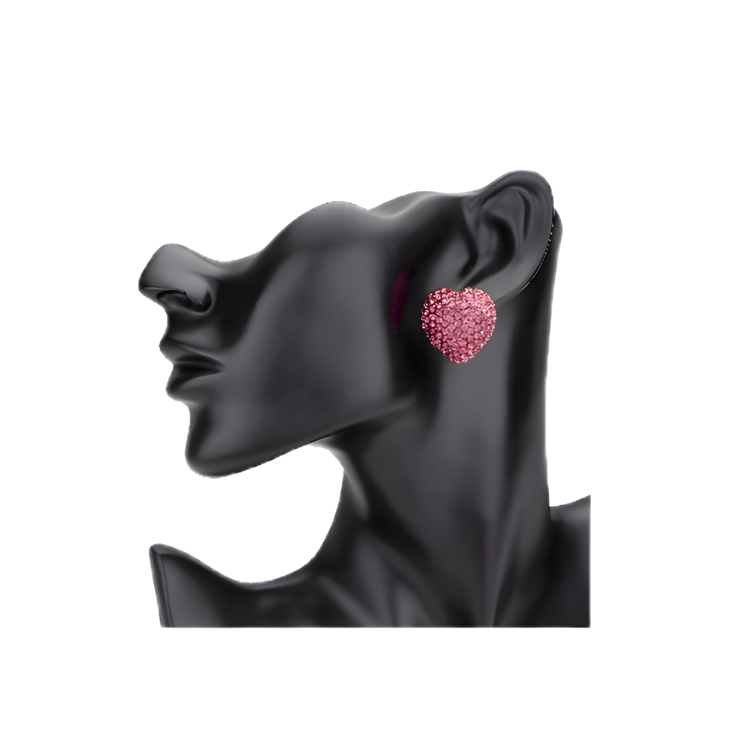 Pave Heart Earrings