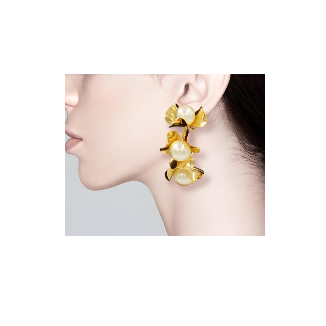 Pearl Flower Earrings
