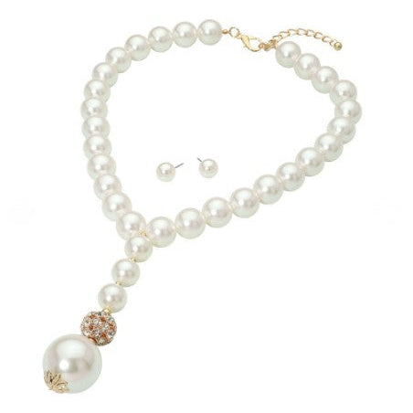 Pearl Pendulum Necklace Set