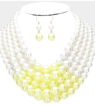 Five Strand Pearl Set