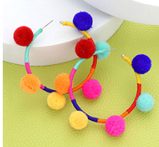Pom Pom Hoops