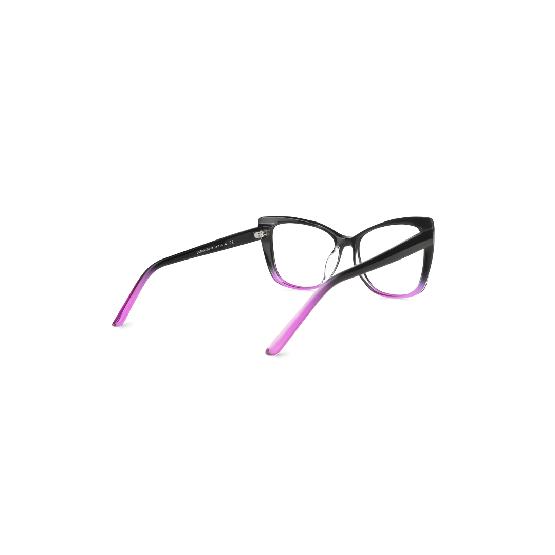 Black & Purple Squared Frame Readers