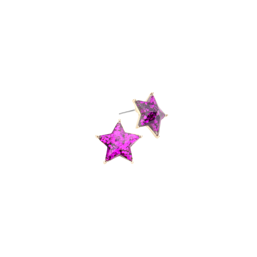 Glitter Stars - Purple